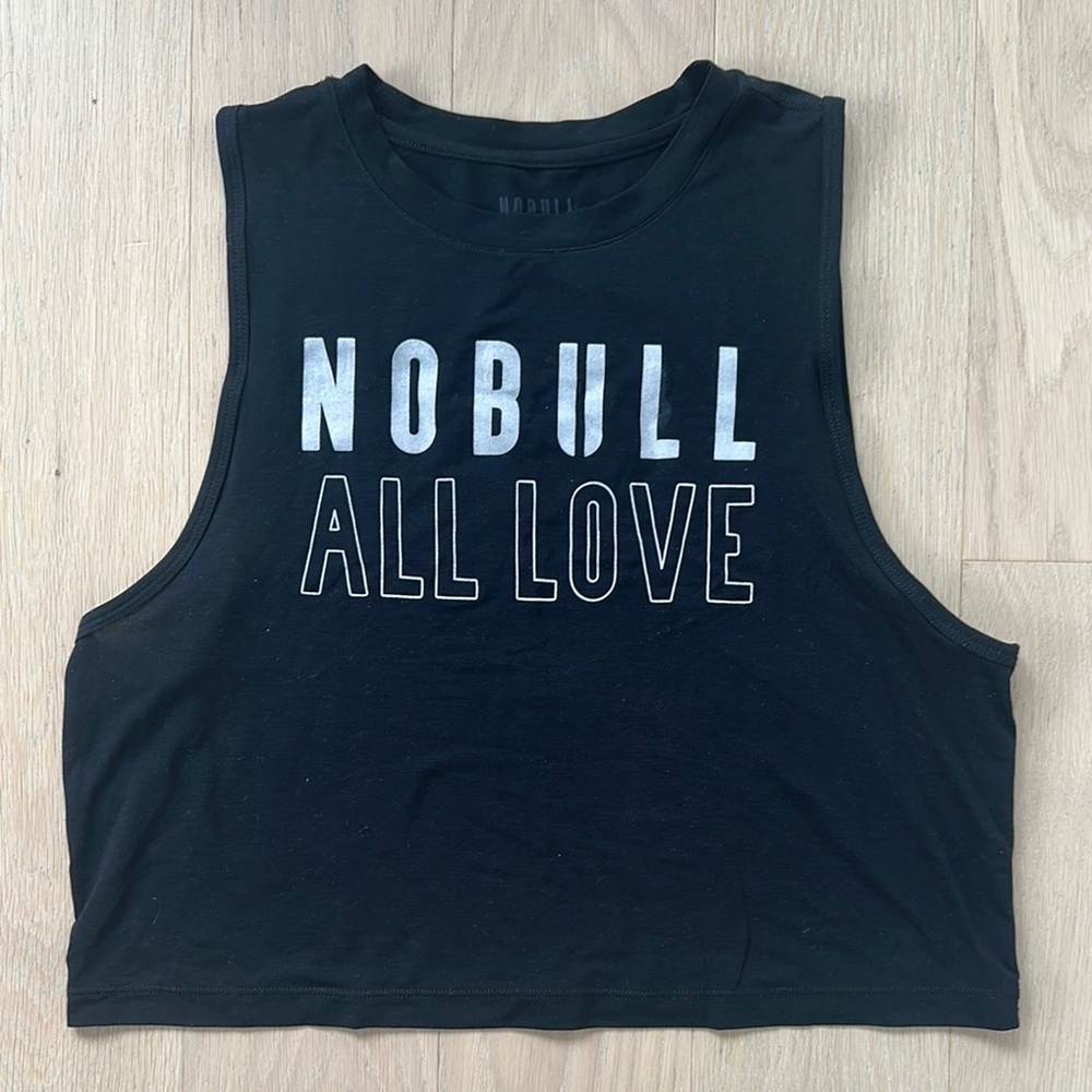 NOBULL Women's Black muscle tank ALL LOVE Medium